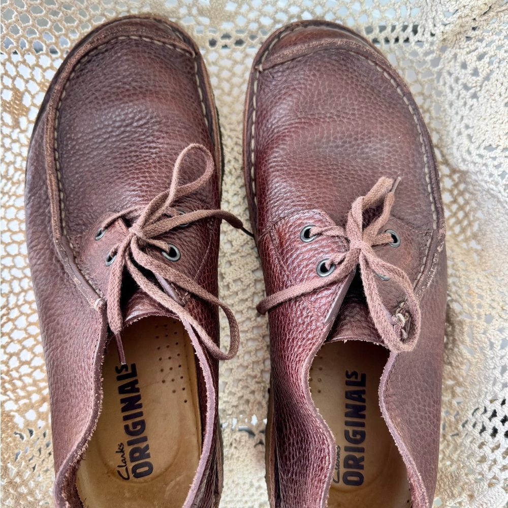 Clarks Originals Brown Leather Trek Shoes